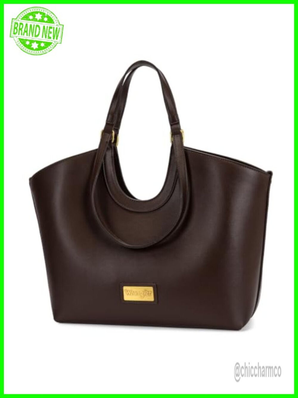 Vegan Leather Tote Bag Large Shoulder Handbag Water Resistant